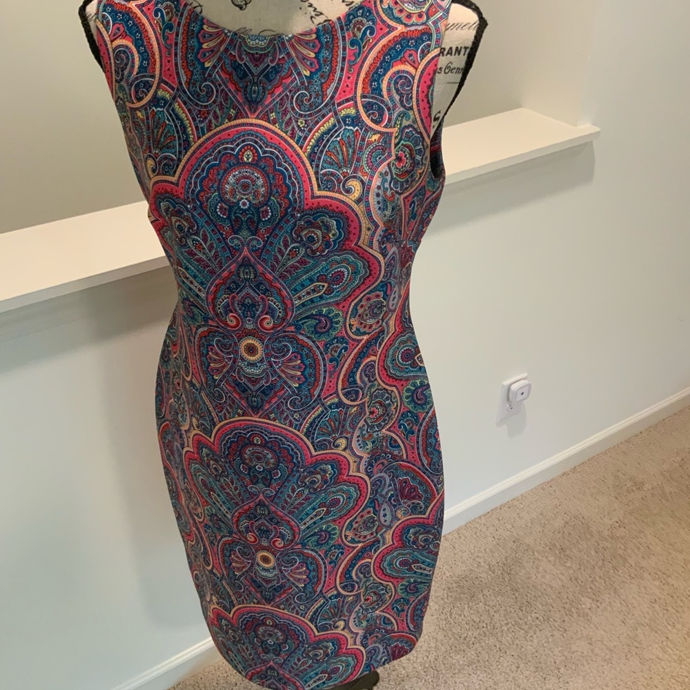 Tommy Hilfiger Multicolor Paisley Asymmetrical Dress